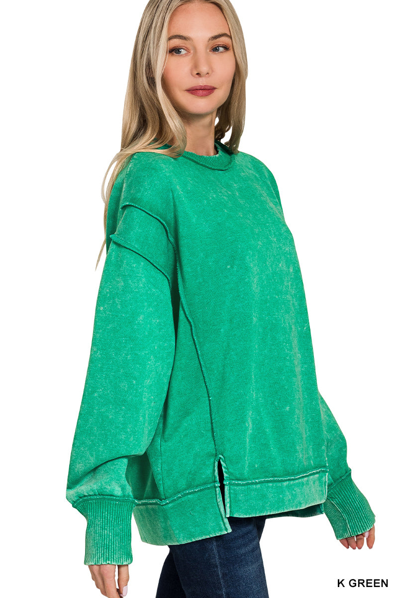 COZY DAYS PULLOVER KELLY GREEN