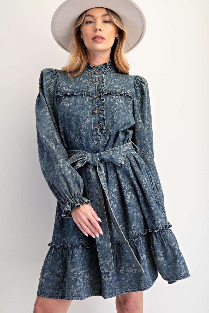 PRAIRIE ROSE DENIM DRESS
