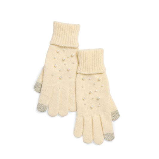 PERLA TOUCHSCREEN GLOVES,IVORY