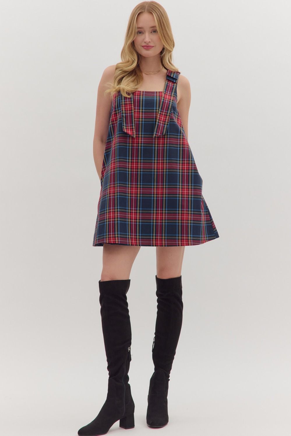 THE HOLIDAY PREP PLAID DRESS