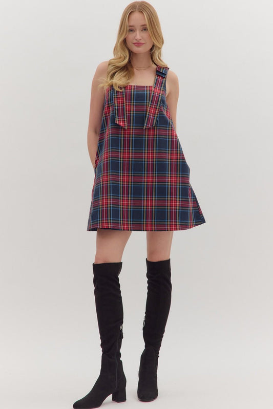 THE HOLIDAY PREP PLAID DRESS