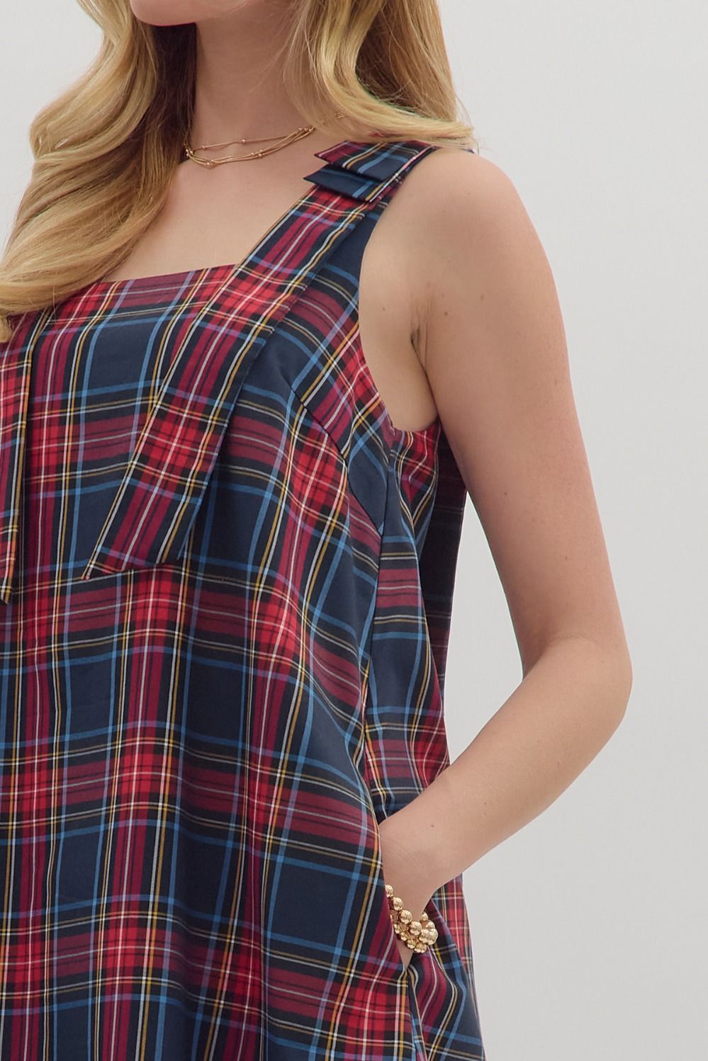 THE HOLIDAY PREP PLAID DRESS
