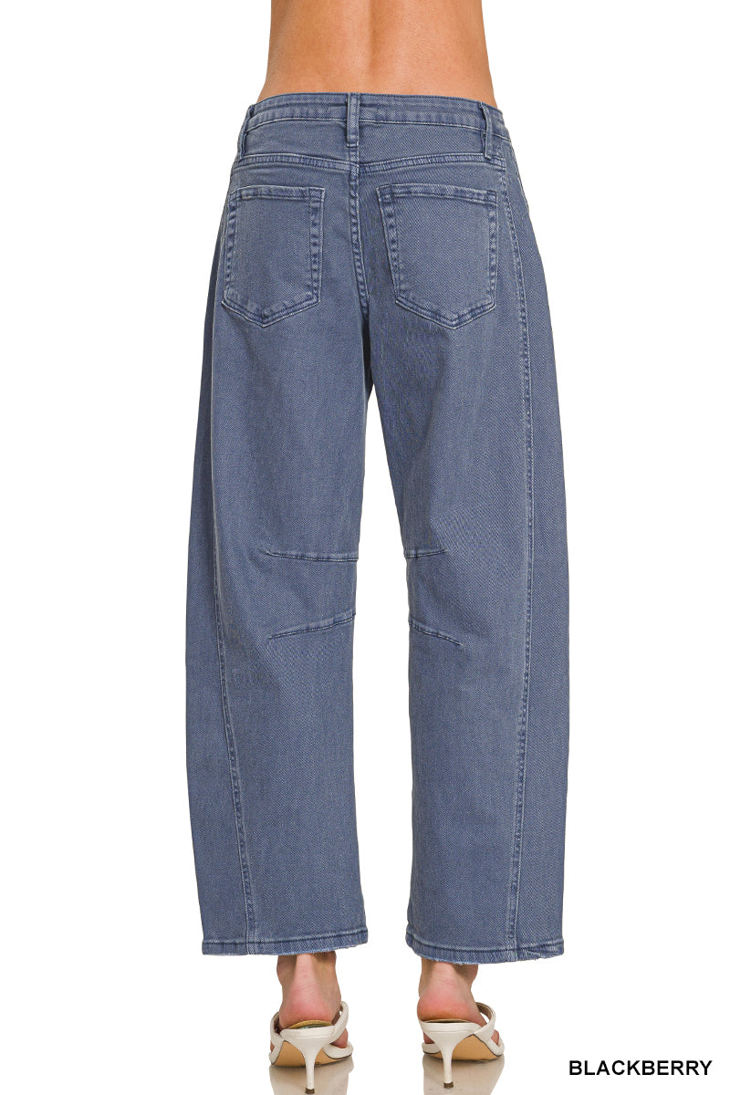 EVERYDAY EDGE BARREL JEANS BLACKBERRY