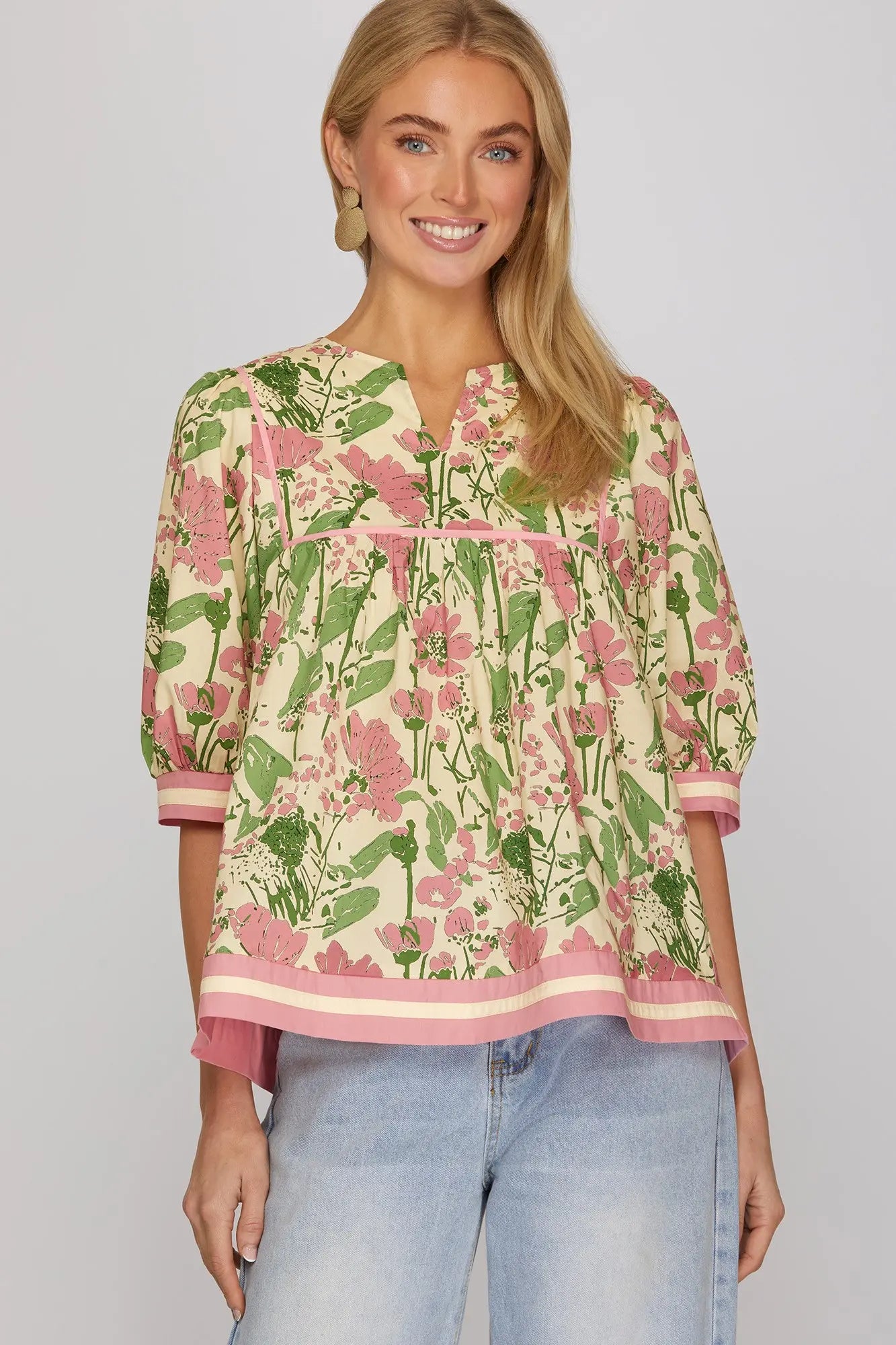 THE ROSE GARDEN BABYDOLL TOP