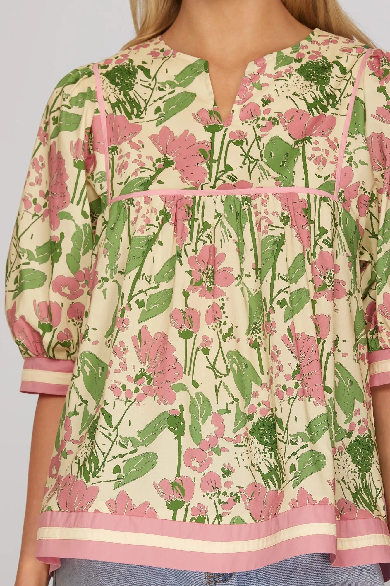 THE ROSE GARDEN BABYDOLL TOP
