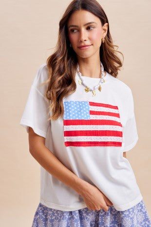 AMERICAN HONEY FLAG TEE