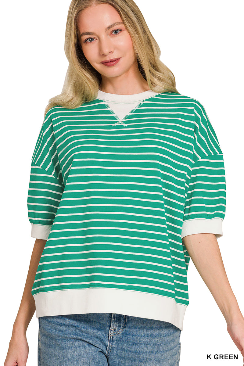 COASTAL COMFORT STRIPED PULLOVER