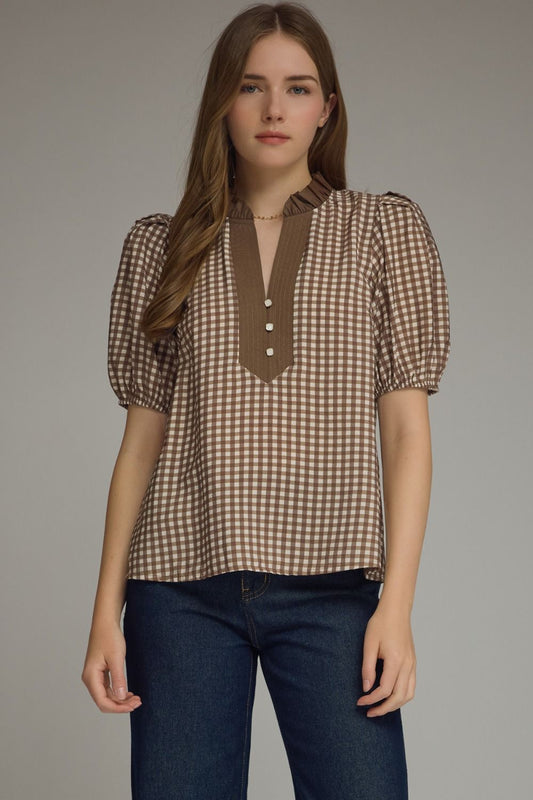 GINGHAM GRACE BLOUSE