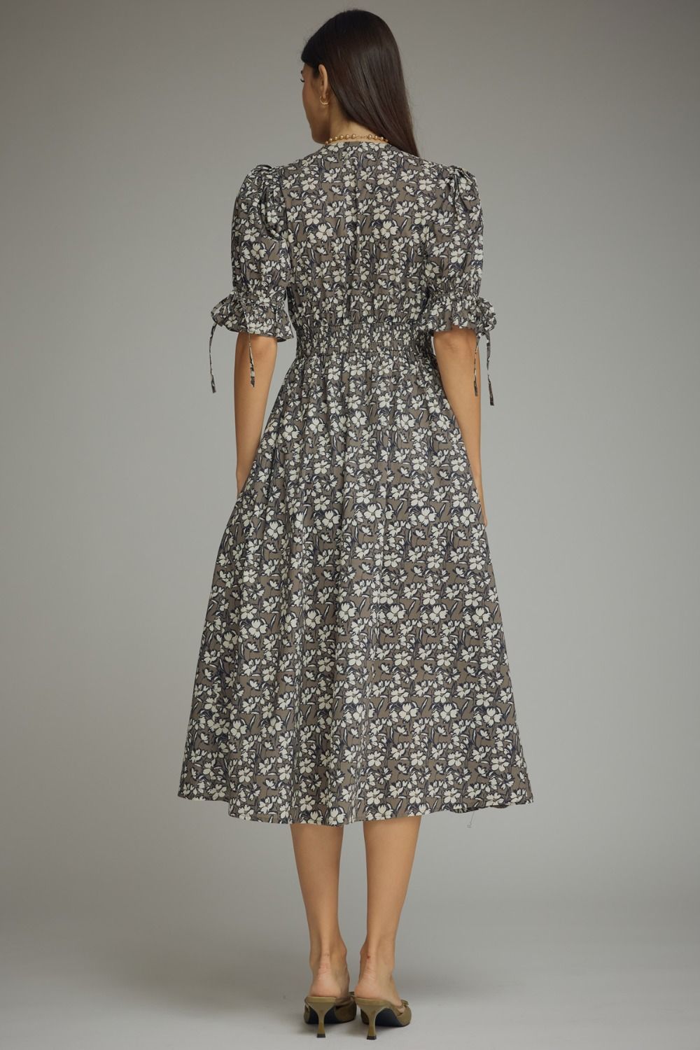 COFFEE & CREAM FLORAL MIDI