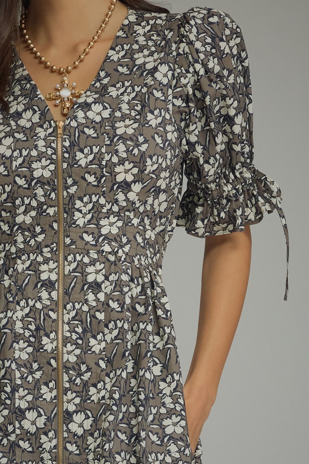 COFFEE & CREAM FLORAL MIDI