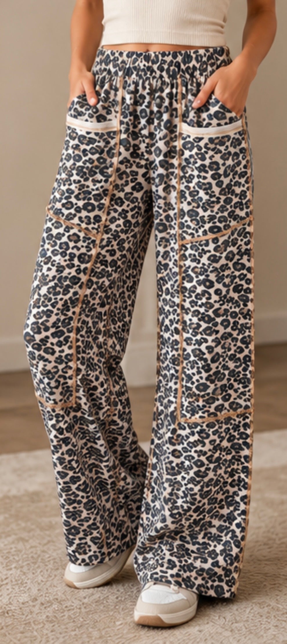SPOTTED IN STYLE WIDE LEG PANTS