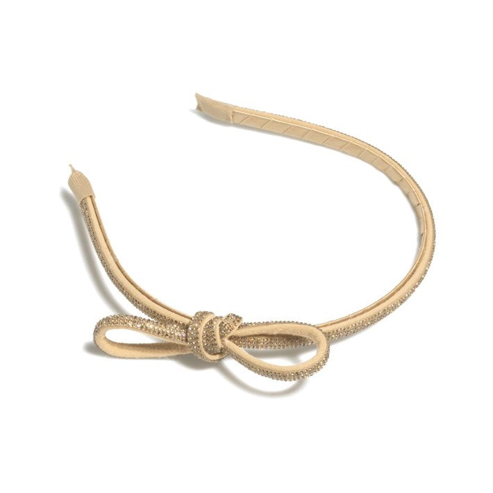 BOW HEADBAND,GOLD