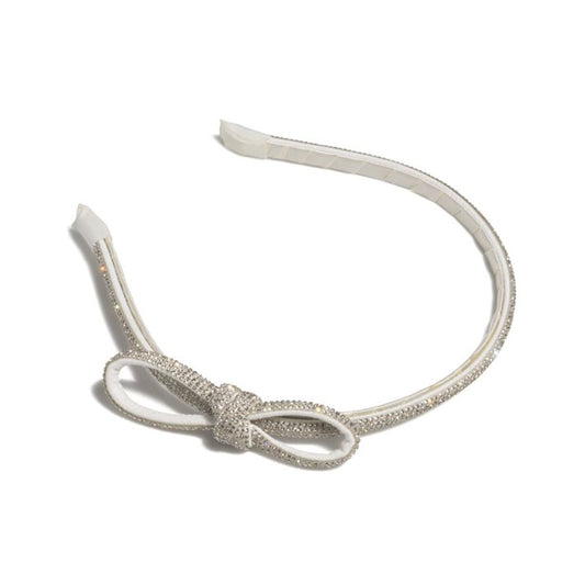 BOW HEADBAND,SILVER