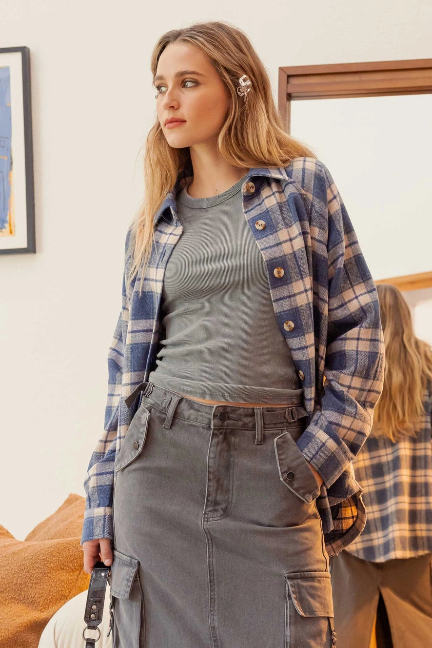 PAYTON PLAID BUTTON UP