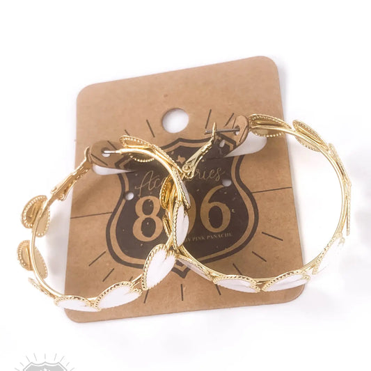 Enamel Heart Hoop Earring