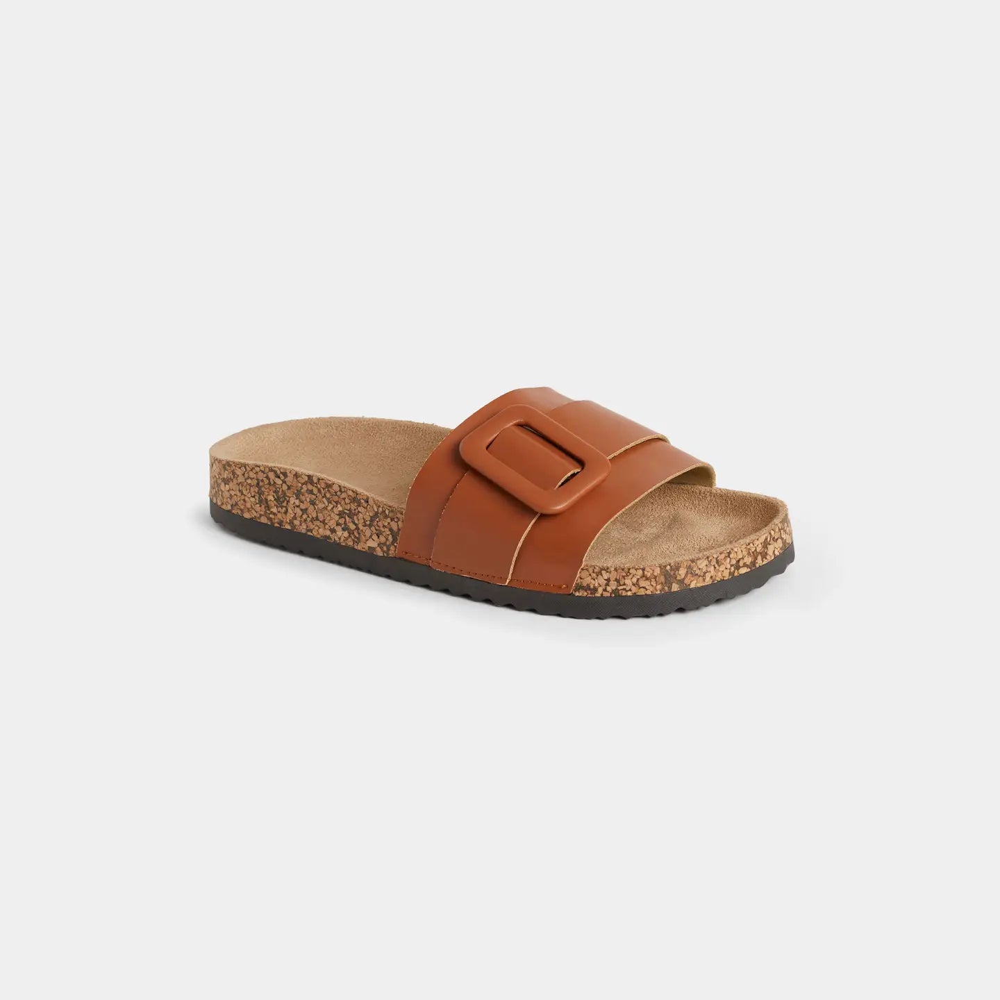 Holland Slide Sandals Cognac
