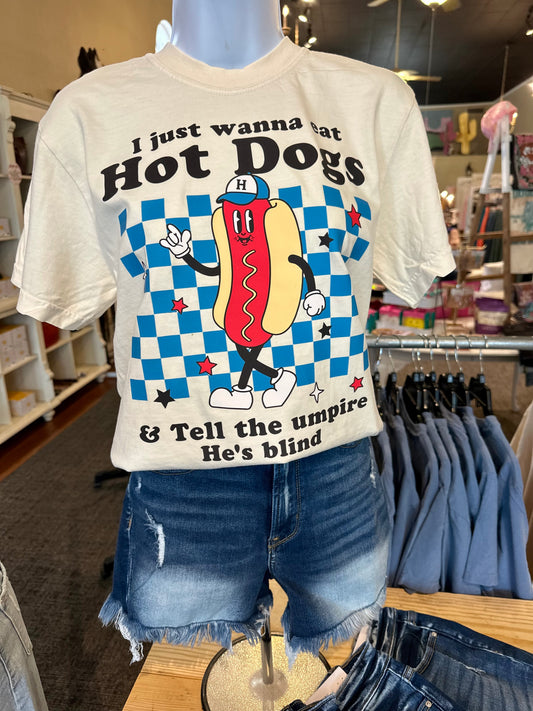 HOT DOG BASEBALL TEE