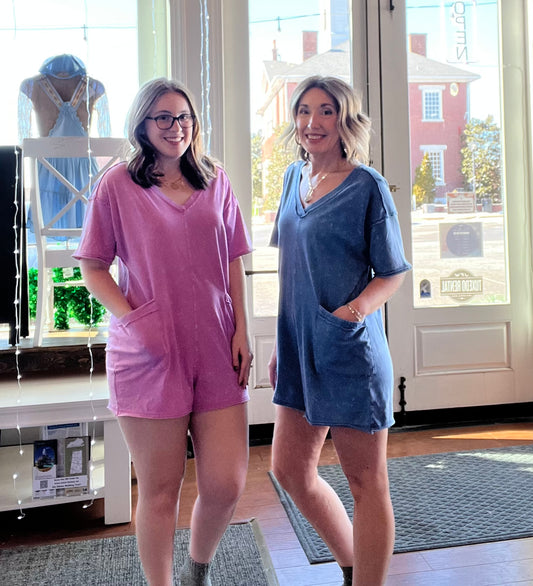 ROBBIE ROMPER DENIM