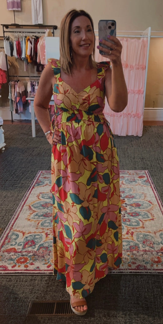PHEOBE PEACH BLOSSOM MAXI DRESS