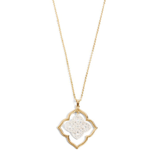 WS Dangle Pass Through Necklace-Mixed Metal